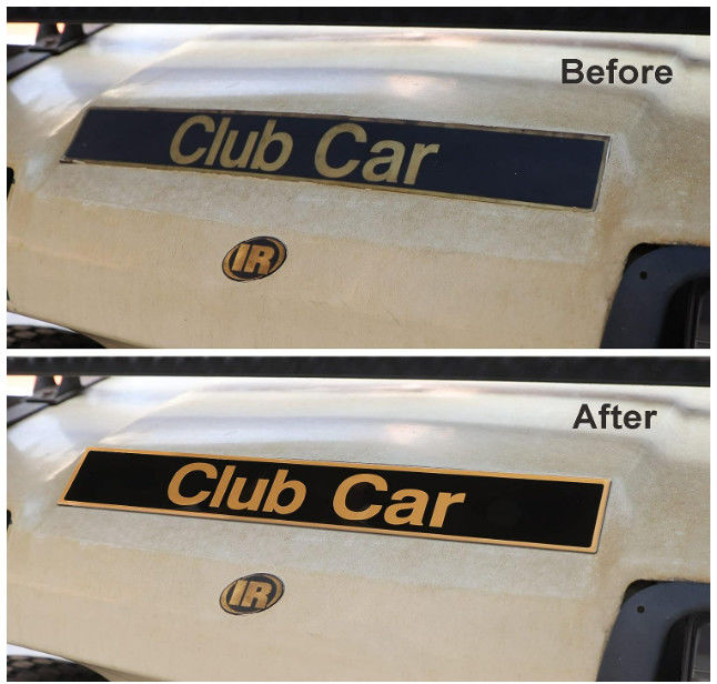 102502601 Club Car Precedent Black & Gold Name Plate