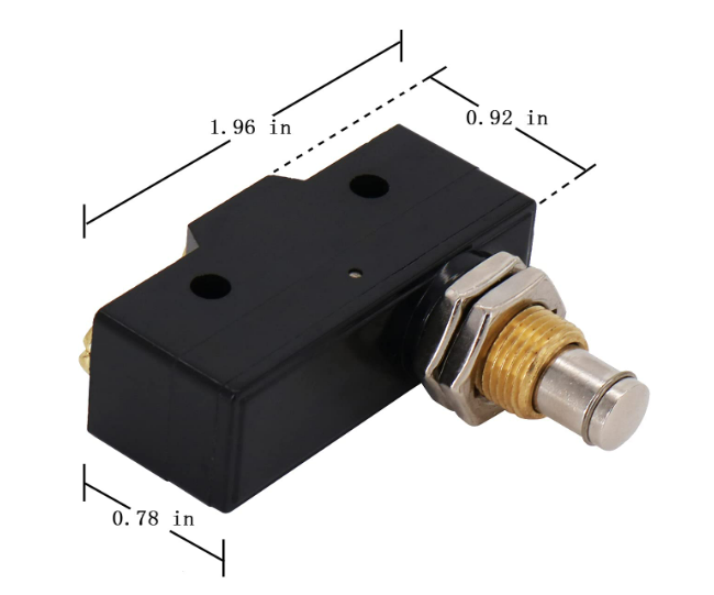 Golf Cart Brake Pedal Micro Switch 3-Terminal Plunger-Style For Club Car & EZGO