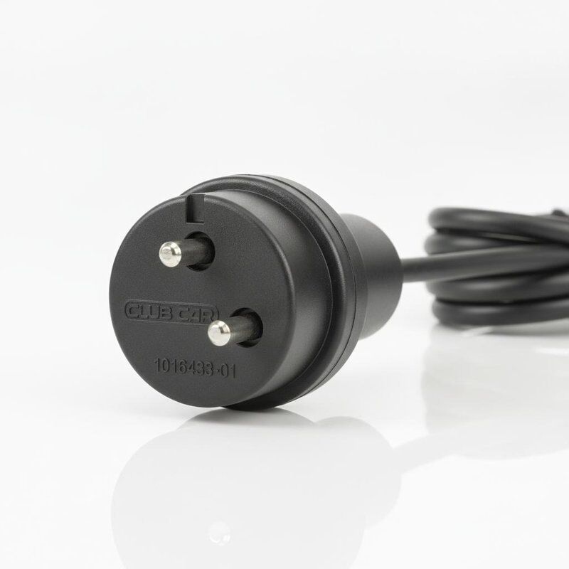 ক্লাব কার 36V চার্জার কর্ড প্লাগ 1016433-01 OEM প্রতিস্থাপন রাউন্ড থ্রি পিন ডিজাইন মোল্ডেড ওয়েদারপ্রুফ বডি