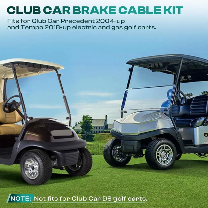 Club Car Precedent Brake Cable Stainless Steel Core Driver & Passenger Side 2004+ G&E Golf Cart