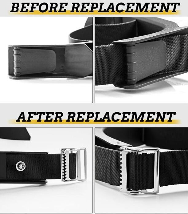 2PCS Cart Bag Rack Strap Buckle Cart Bag Strap Buckle Universal Adjustable Stainless Steel Bag Holder Bracket Buckle